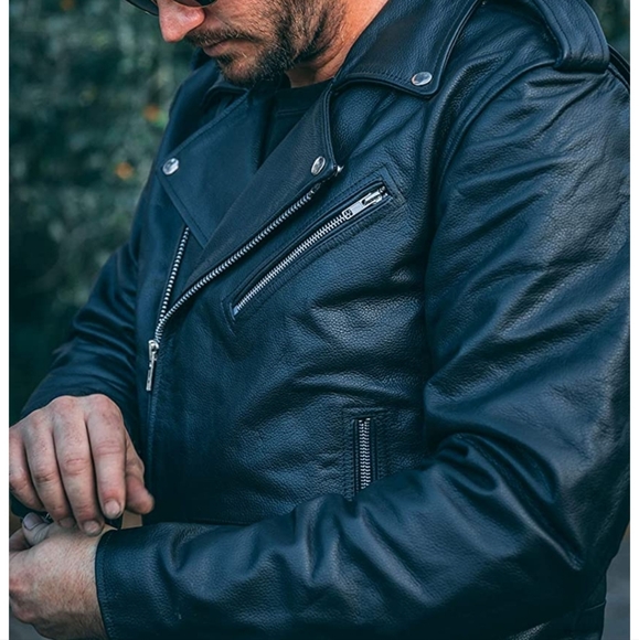 Motorcycle leather jacket - Picture 5 of 12